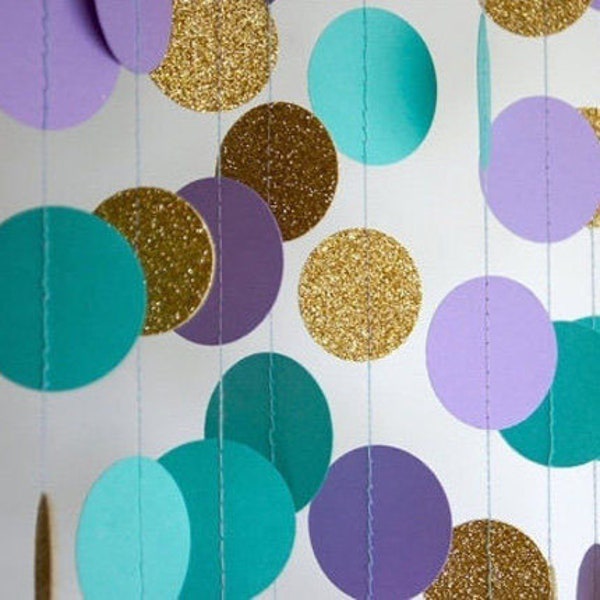 Paper circle party garland decor-Paper circles party backdrop decor-Birthday party,Wedding Party Decor-Baby shower backdrop decor