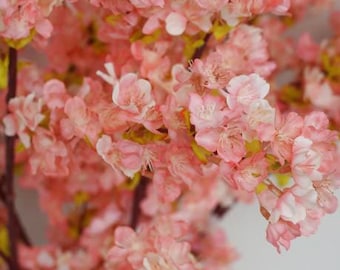 Flores de cerezo artificiales - Flores de cerezo de imitación - Decoración del hogar con flores de cerezo - Flores en aerosol de Sakura