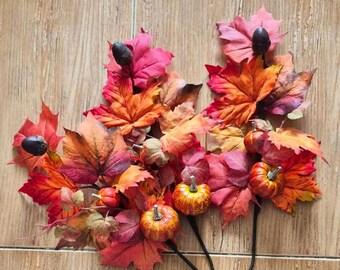 Fasci Di Fiori Artificiali Autunnali,Rami Di Foglie Artificiali