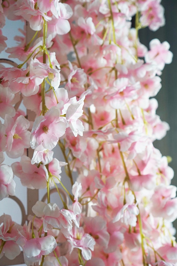 Knstliche Kirschblten Blumen Schnur-Faux Kirschblten Blumen  Girlande-Kirschblten Wohnkultur-Sakura Spray - Etsy.de