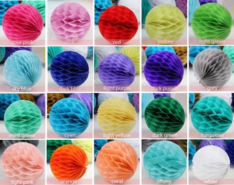 Assorted Colours Honeycomb Balls DIY Decoration Party Pack of (10/ 20/ 30 pcs)-Party Decor-Party Supplies