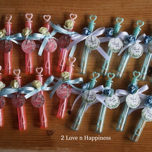 20 pcs of Personalised Bubbles Blowing Tubes Wedding Favors/ Birthday Favors/ Baby Shower Favors/ Door Gifts