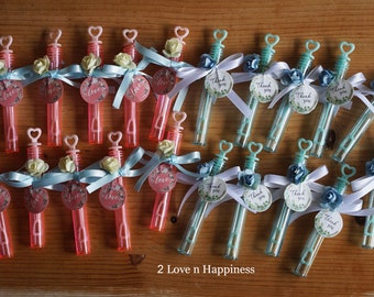 20 pcs of Personalised Bubbles Blowing Tubes Wedding Favors/ Birthday Favors/ Baby Shower Favors/ Door Gifts
