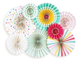 Paper party fans backdrop decor-birthday backdrop-bridal shower backdrop-baby shower backdrop