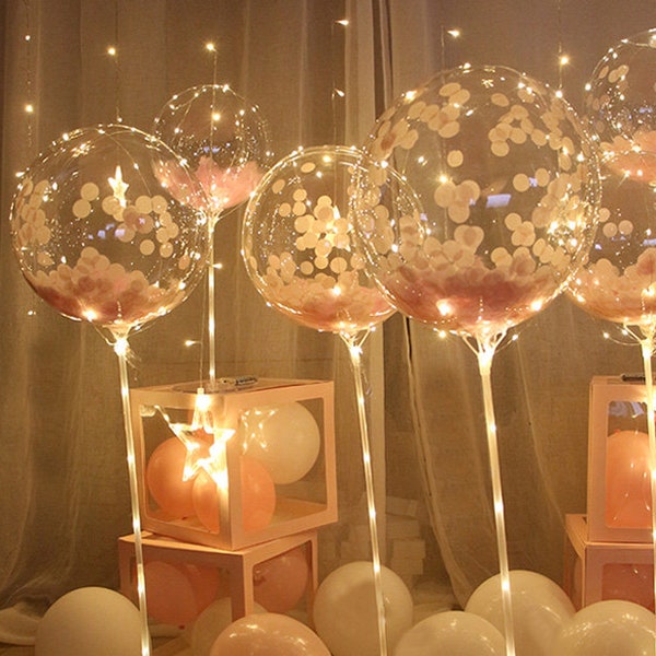 Ballon LED pour décoration de fête, Kit à assembler soi-même, décoration de fête d'anniversaire pour fille, décoration de proposition de mariage, fournitures de fête