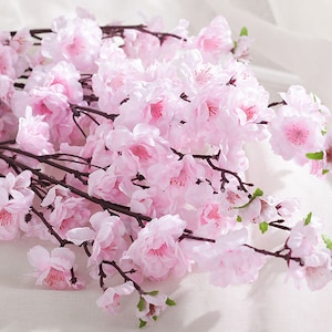 Artificial cherry blossom flowers-Faux cherry blossom flowers-Cherry blossoms home decor-Sakura Spray Flowers