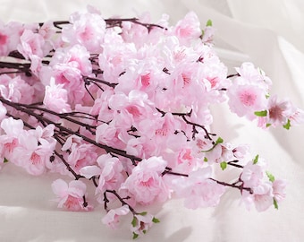 Artificial cherry blossom flowers-Faux cherry blossom flowers-Cherry blossoms home decor-Sakura Spray Flowers