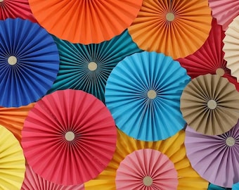 Foldable Hanging Paper Fans Wedding Backdrop Decorations-Paper Fans Party Event Decoration-New Born Baby Showers-Birthdays