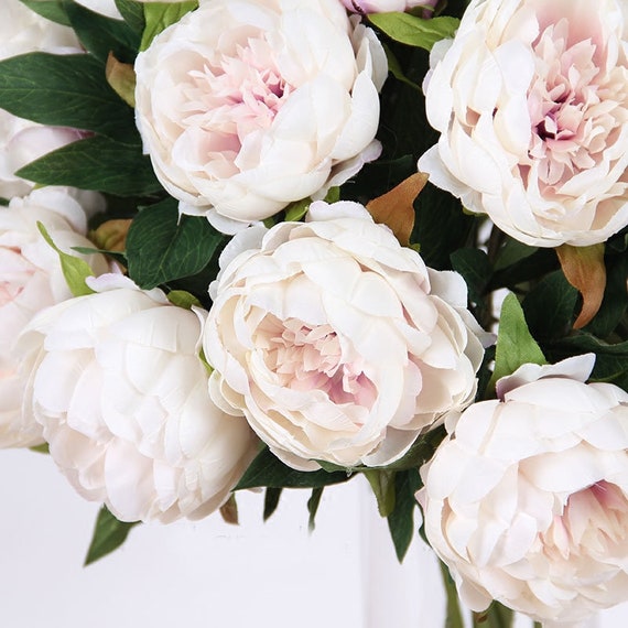 Pfingstrose Blumenstiele, Vintage Blumen Pfingstrosen Dekor, Kunstblumen, Kunstblumen