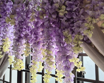 Faux wisteria flowers-Purple faux wisteria-Blue faux wisteria-Wisteria wedding flowers