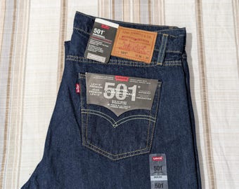 Men's Levi's 501 Original Straight Fit Dark Wash Jeans