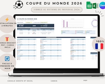 WK voetbal 2026, voetbaltracker in Excel en Google Sheets, tussenstanden, speelschema in PDF, Canva, WK voetbal