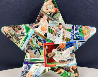 Basketball Card Collage Art, Custom Basketball Team Sports Decor