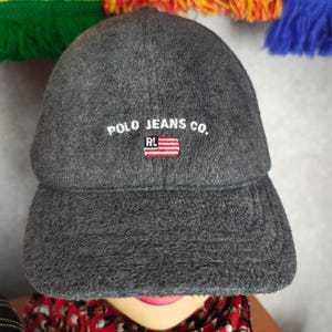 Vintage Polo Jeans Co. Ralph Lauren Fleece Ear Flap Hat – Y2K Gorpcore Trapper Cap image 1