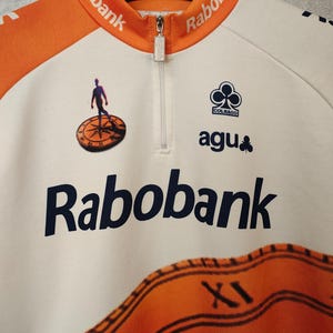 Vintage 1990s Rabobank AGU Ciclismo Jersey – Colnago Edición Hombres XL imagen 3