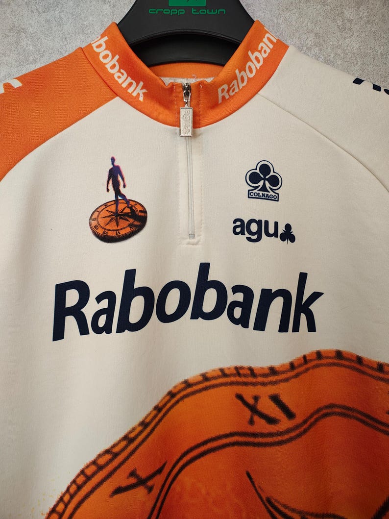 Vintage 1990s Rabobank AGU Ciclismo Jersey – Colnago Edición Hombres XL imagen 3