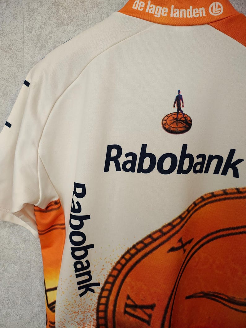 Vintage 1990s Rabobank AGU Ciclismo Jersey – Colnago Edición Hombres XL imagen 11