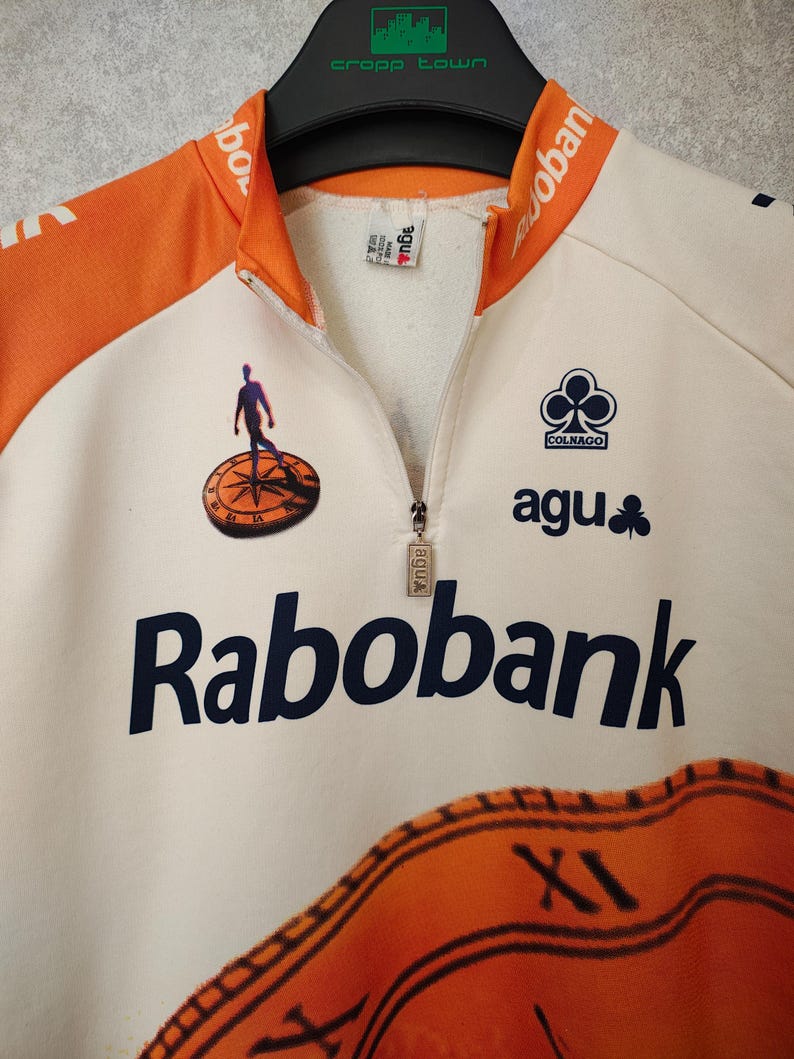 Vintage 1990s Rabobank AGU Ciclismo Jersey – Colnago Edición Hombres XL imagen 5
