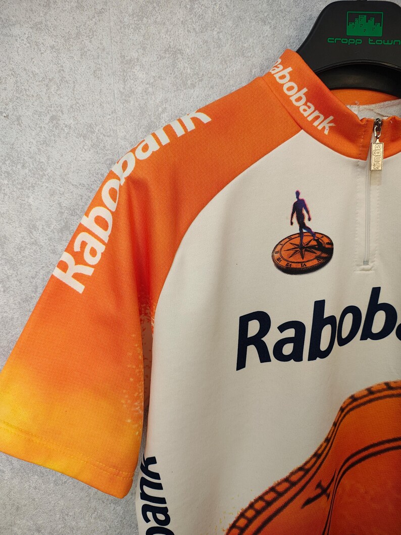 Vintage 1990s Rabobank AGU Ciclismo Jersey – Colnago Edición Hombres XL imagen 13