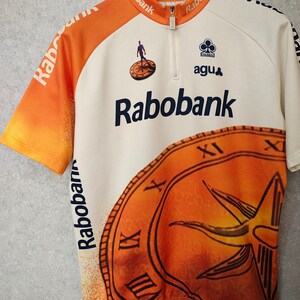 Vintage 1990s Rabobank AGU Ciclismo Jersey – Colnago Edición Hombres XL imagen 2