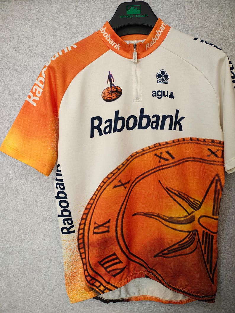 Vintage 1990s Rabobank AGU Ciclismo Jersey – Colnago Edición Hombres XL imagen 2