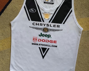 VTG Rare ISC Hull FC Rugby Fussball Training Jersey Tank Top Mesh Herren Grösse XLarge offiziell Made in Australia Partners Dodge Jeep Chrysler