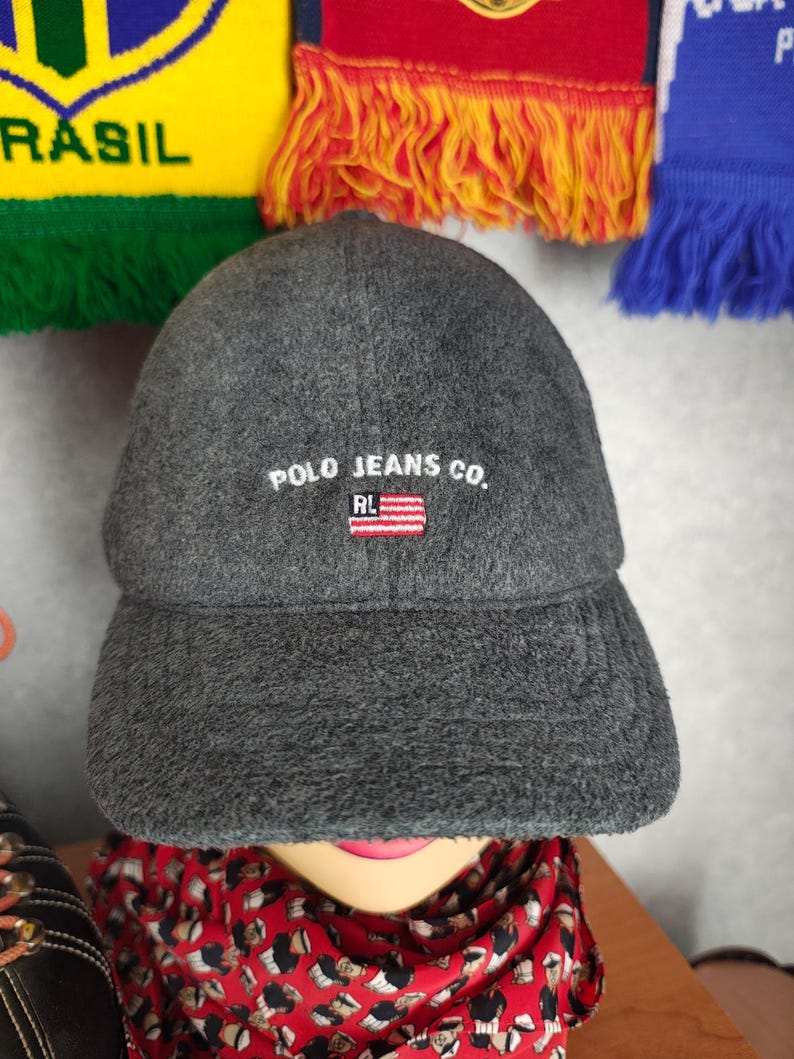 Vintage Polo Jeans Co. Ralph Lauren Fleece Ear Flap Hat – Y2K Gorpcore Trapper Cap image 1