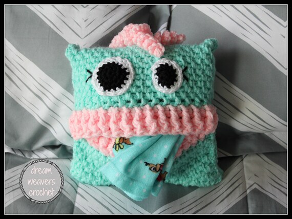 Items similar to Pajama Monster Buddy Crochet Pajamin Bag Bed Buddy Pillow