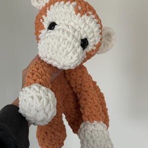 Crocheted Orangutan, Orangutan Plush, Crocheted Monkey, Orange Monkey