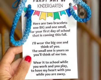 Mother Daughter Cotton Yarn Bracelet Set: Back to School Gift