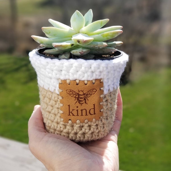 Plant Pouch, Plant Cozy, Home Gift, Succulent Planter, Mothers Day Plant Holder, Crochet Plant Holder, Teacher Gift Plant, Wedding Gift