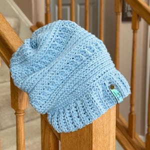 Handmade Crocheted Slouch Beanie: Unisex Textured Fall Hat image 5