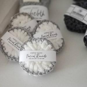 Reusable Cotton Facial Rounds, reusable makeup wipes, reusable face wipes, cotton face rounds, eco friendly face wipes, Mother&#39;s Day Spa Set