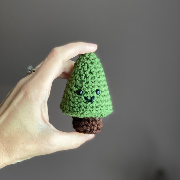 Happy Little Tree, Amigurumi Tree, Crocheted Tree, Gifts Under 10,  Tree, Handmade Tree Stuffie, Christmas Tree, Friend Gift