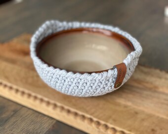 Soup Bowl Cozy, Bowl Cozy, Microwave Safe Bowl Cozy, Crocheted Bowl Cozy, Gift under 15, Get Well Gift