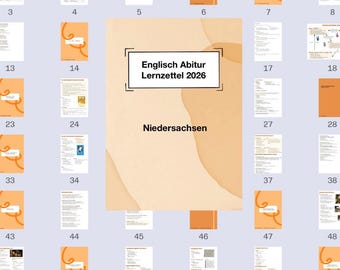 Appunti di studio in inglese per il corso avanzato | Abitur 2026 secondo le linee guida curriculari della Bassa Sassonia | Letture obbligatorie e argomenti principali | Oltre 100 pagine |