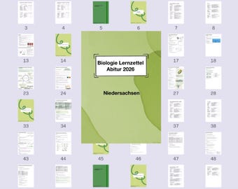 Apuntes de Biología para el Curso Básico | Abitur 2026 según las Directrices Curriculares de Baja Sajonia | Más de 100 páginas | Estructurado y completo