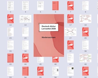 German Study Notes for Advanced Course | Abitur 2026 according to Lower Saxony Curricular Guidelines | Required Readings & Core Topics | 100+ Pages |