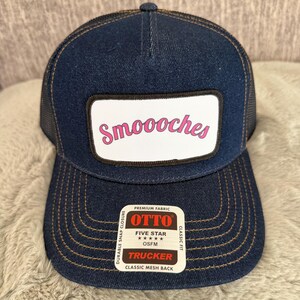 Trendy Retro Custom Trucker Hat -  "Smooches" part of the Offbeat Expressions Collection