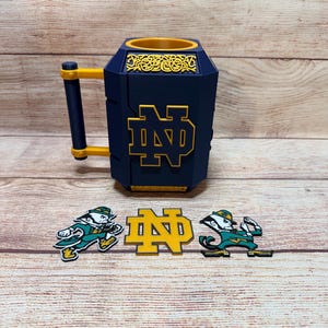 Notre Dame Fighting Irish Custom Mjolnir Inspired Drink Koozie 3D printed Thor’s Hammer