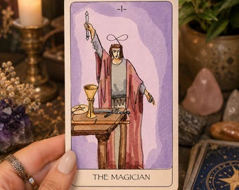 Magikerns tarotillustration för mystisk dekor