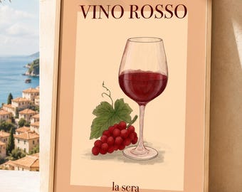 Vino Rosso väggkonst för italienskinspirerade interiörer