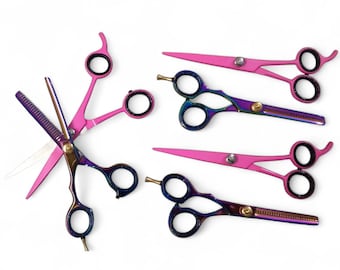 Right Handed Japanese Steel Hairdressing thinner Scissors , 6" ( set of 6 scissors)