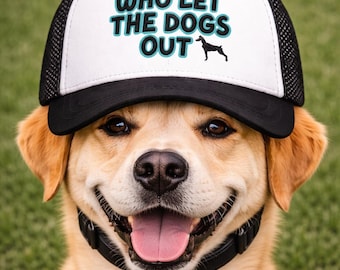 Who Let the Dogs Out Trucker Hat | Dog Silhouette Foam Cap