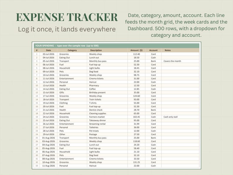 Monthly Budget Spreadsheet for Excel and Google Sheets | Bill and ...