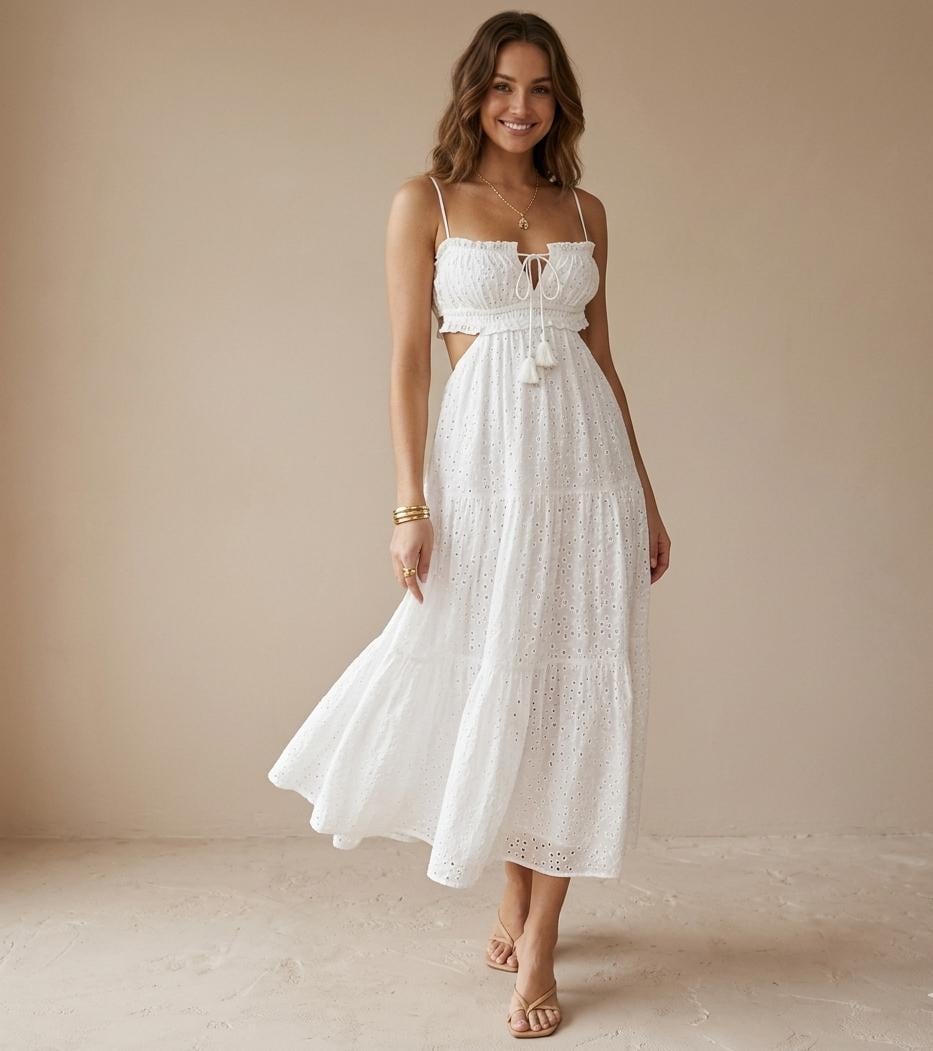 Casual White Dress - Etsy