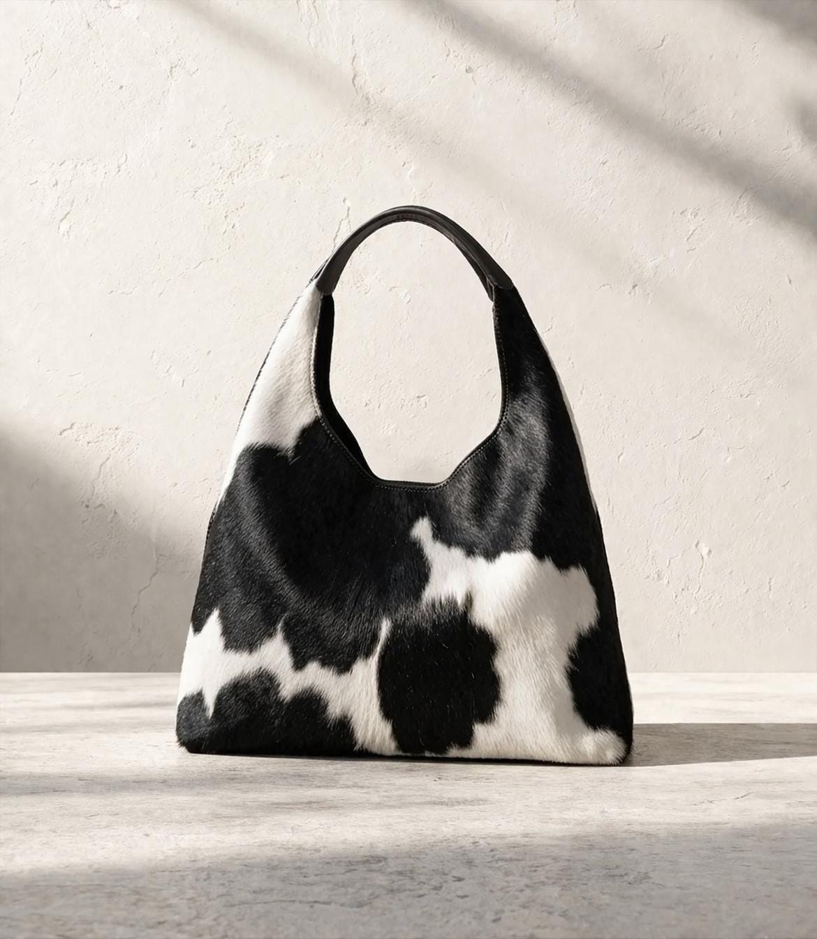 Genuine Cowhide Hair-on Tote Bag | Handmade Western Shoulder Hobo