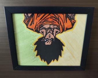 Dibujo de anime de Goku hecho a mano