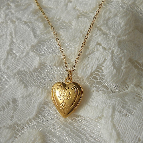 Heather Needham Silver Sterling Childrens Heart Locket Necklace On 15