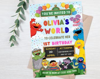 Editable Birthday Invitation| Cute Birthday Invite| Kids Birthday Invitation| Birthday Template| Cute Birthday Party| Canva Template
